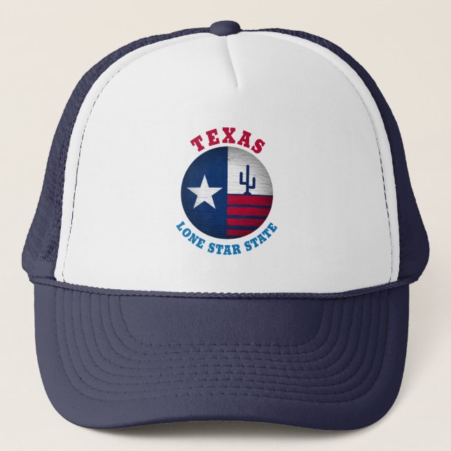 TEXAS LONE STAR STATE FLAG TRUCKER HAT KEPS (Framsida)