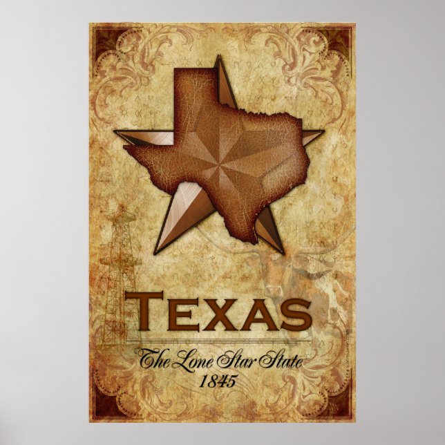 Texas - Lone Star State Poster (Framsidan)