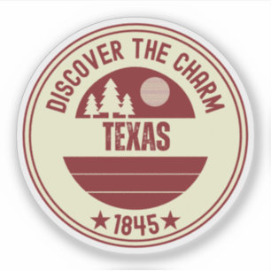 Texas Lone Star State - Södra Charm Present Klistermärken