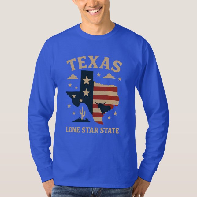 Texas Lone Star State - Symbol of Strength and Ide T Shirt (Framsida)