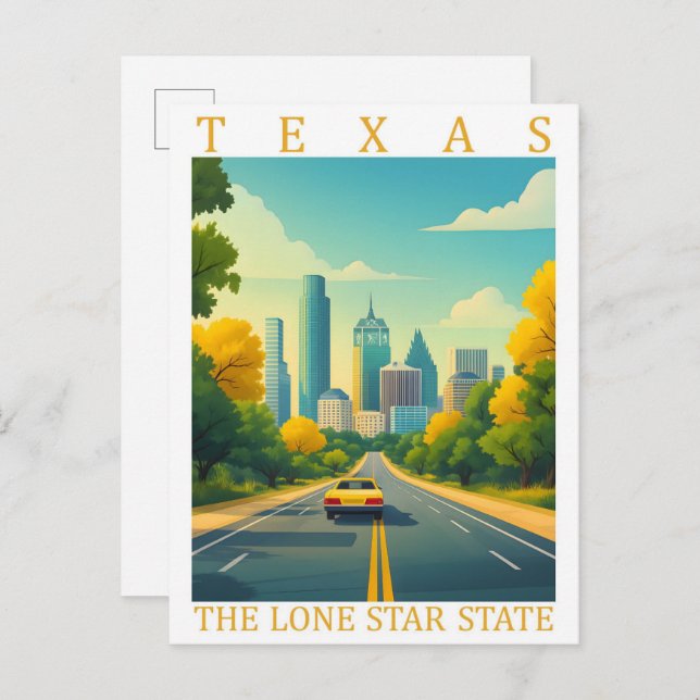 Texas: Lone Star State USA Travel Ställe Vykort (Fram/baksida)