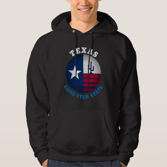 TEXAS LONE STAR STATLIG FLAGGA HOODIE (Framsida)