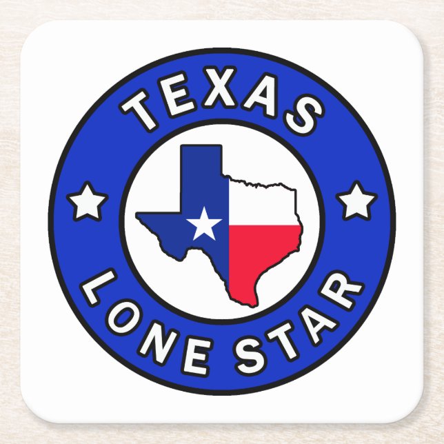 Texas Lone Star Underlägg Papper Kvadrat (Framsidan)