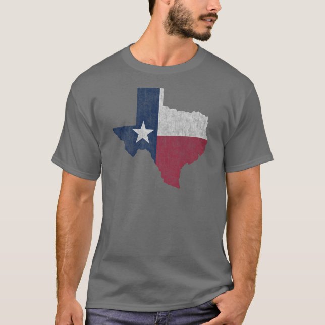 Texas Lone Star Vintage Austin Dallas Houston T Shirt (Framsida)