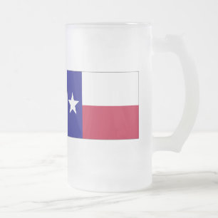 Texas Lone stjärnaflagga Frostat Ölglas
