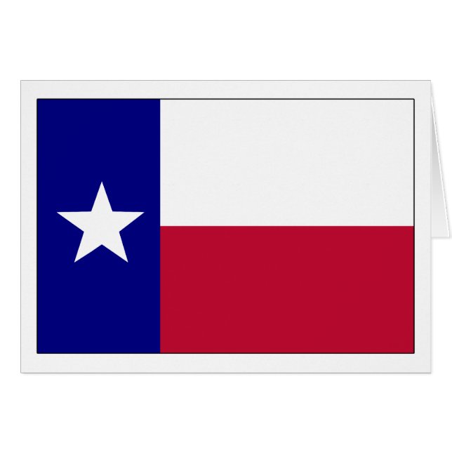 Texas Lone stjärnaflagga Hälsningskort (Framsidan Horizontal)