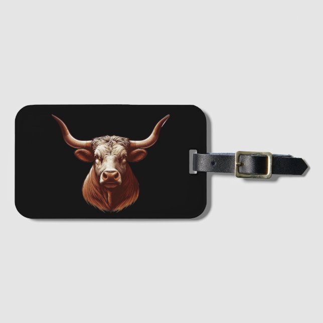 Texas Longhorn Bagagebricka (Framsida horisontal)