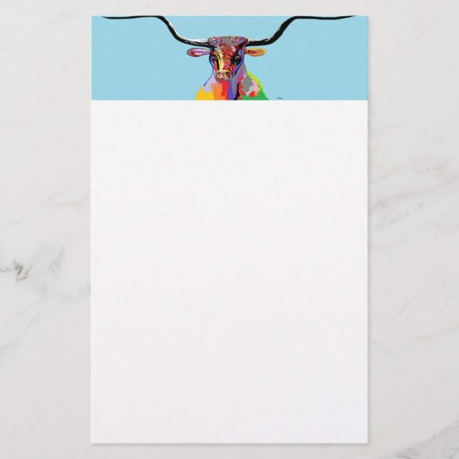 Texas Longhorn Brevpapper (Framsida)