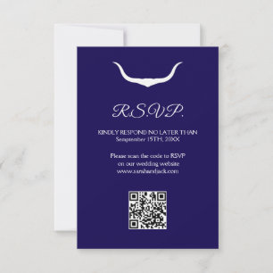 Texas Longhorn Bröllop RSVP-kort OSA Kort
