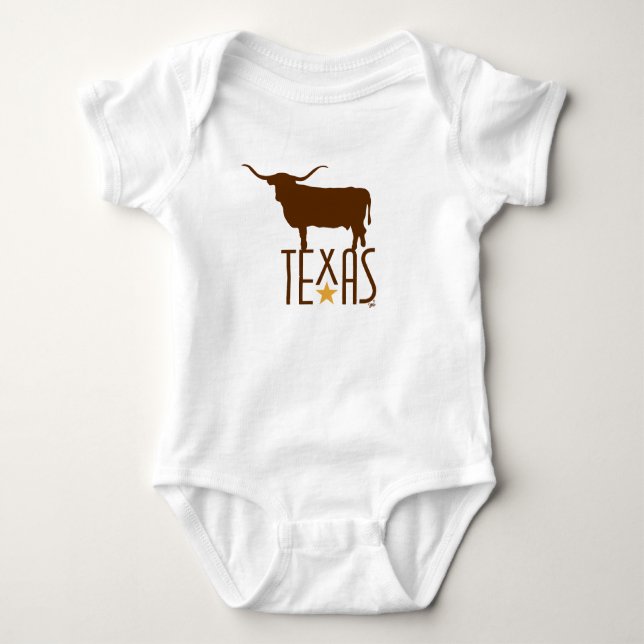 Texas, Longhorn, bruna symboler T Shirt (Framsida)