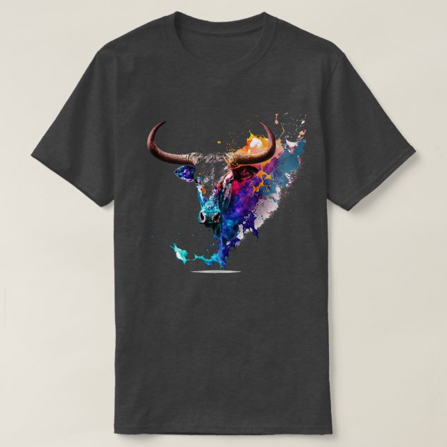 Texas Longhorn Bull 1 T Shirt (Design framsida)