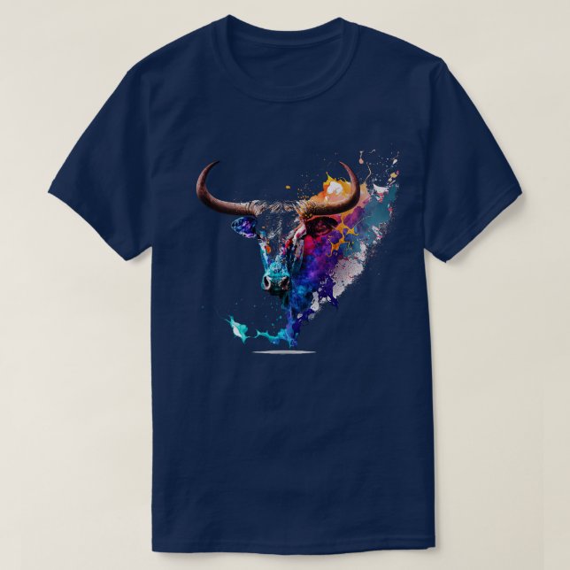 Texas Longhorn Bull T Shirt (Design framsida)
