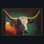 Texas Longhorn Cow Pop Art Wood Art Trätavla<br><div class="desc">Vi presenterar en biet, som är en sorts träkonst, som fångar den ikoniska pop Art stil och den hårda andan hos Texas Longhorn-boskapen. Den här fantastiska teckningen är en påstående biet som fångar öga. Med sitt djärva färg och sin utmärkande utformning är det här pop Art Texas Longhorn Cow Wood...</div>