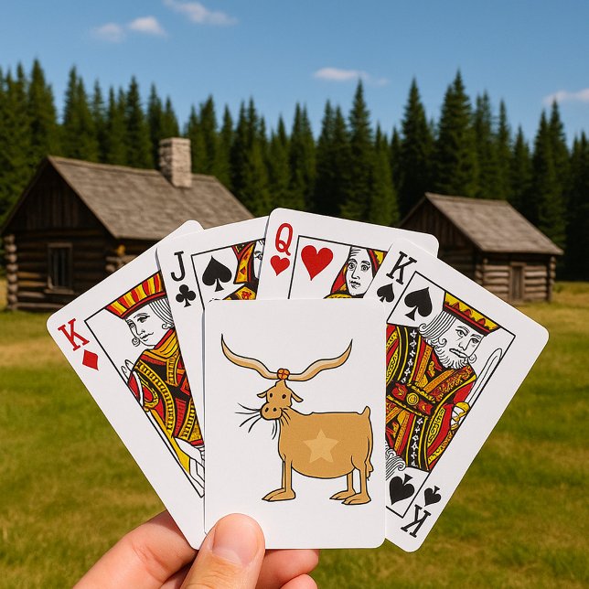 Texas Longhorn Ko med stjärna Casinokort (Skapare uppladdad)