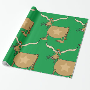 Texas Longhorn Ko med stjärna Presentpapper