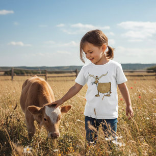 Texas Longhorn Ko med stjärna T Shirt