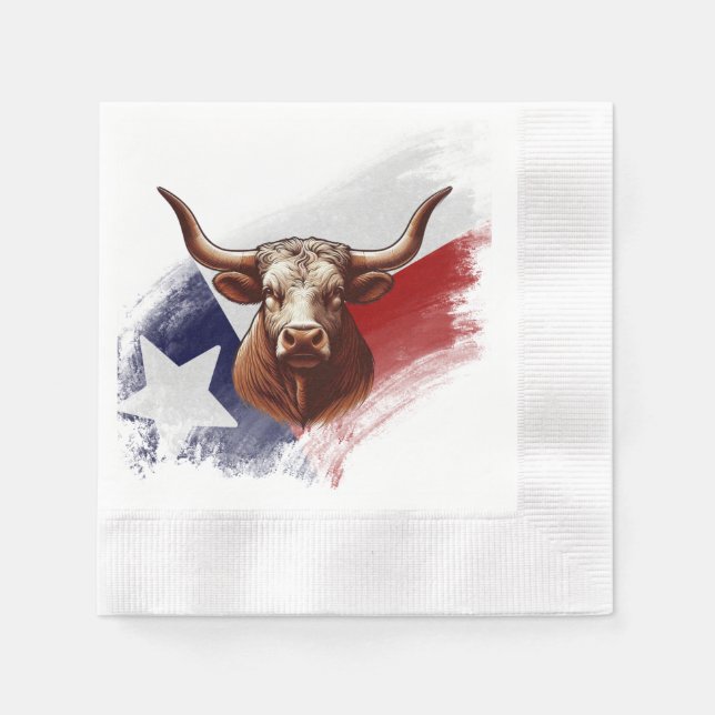 Texas longhorn ko pappersservett (Framsidan)