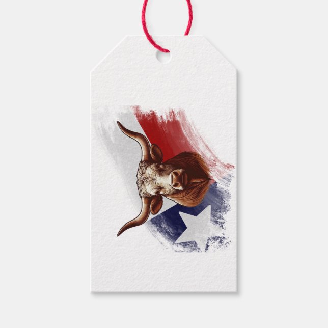 Texas longhorn ko presentetikett (Framsidan)