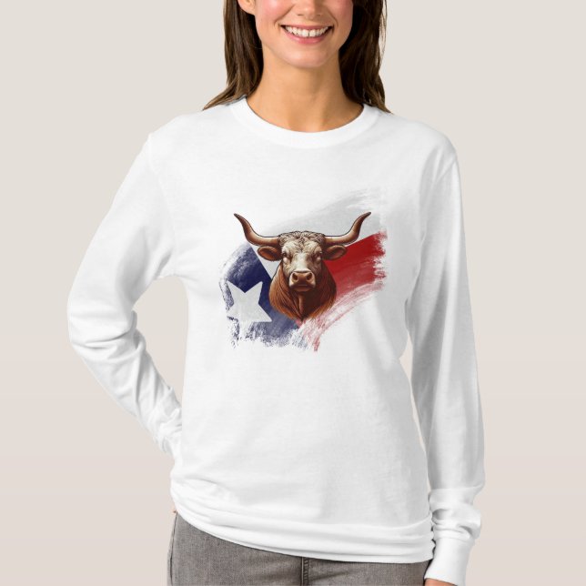 Texas longhorn ko t shirt (Framsida)
