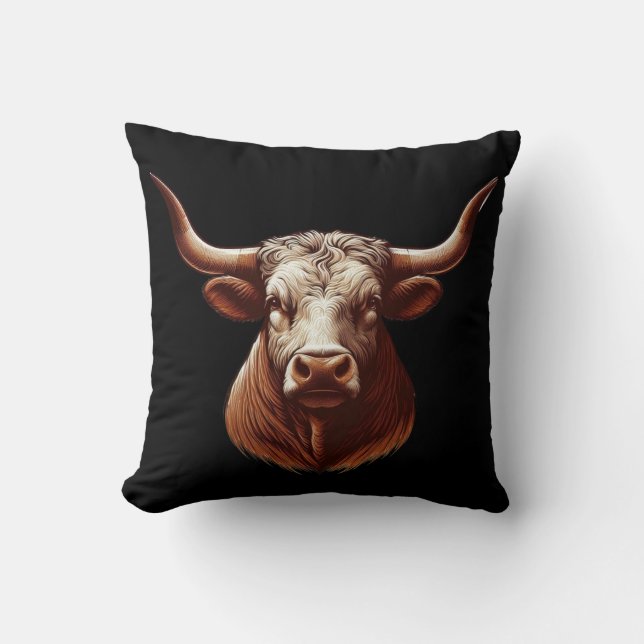 Texas Longhorn Kudde (Framsida)