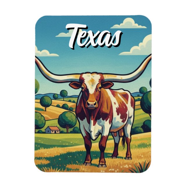 Texas longhorn magnet (Vertikal)