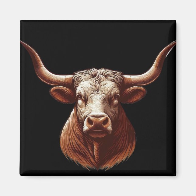 Texas Longhorn Magnet (Framsidan)
