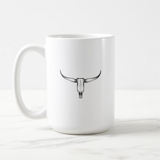 Texas Longhorn Skull Kaffemugg (Vänster)