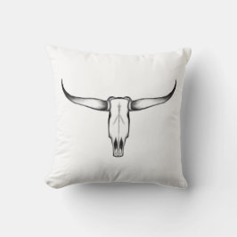 Texas Longhorn Skull Pillow Kudde