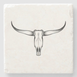 Texas Longhorn Skull Pillow Stenunderlägg