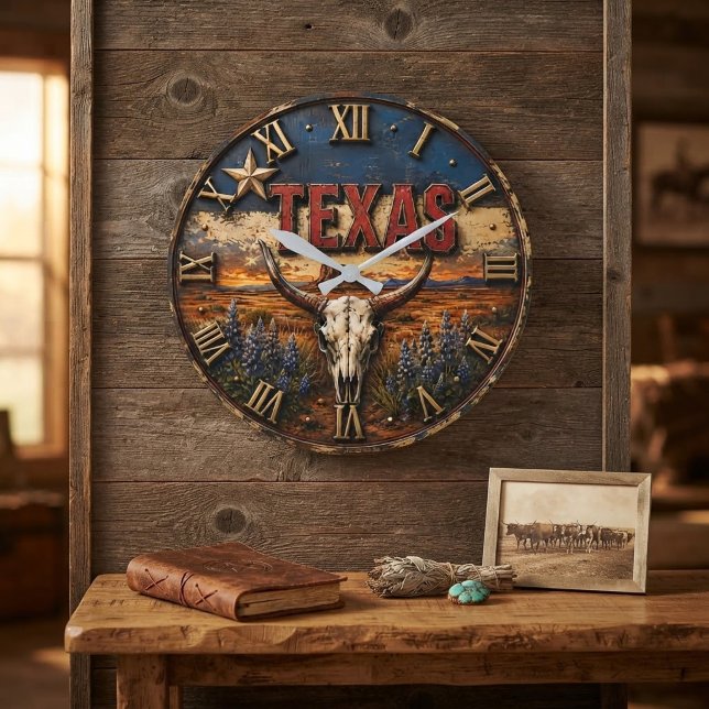 Texas Longhorn Stor Klocka (Skapare uppladdad)