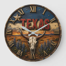 Texas Longhorn Stor Klocka