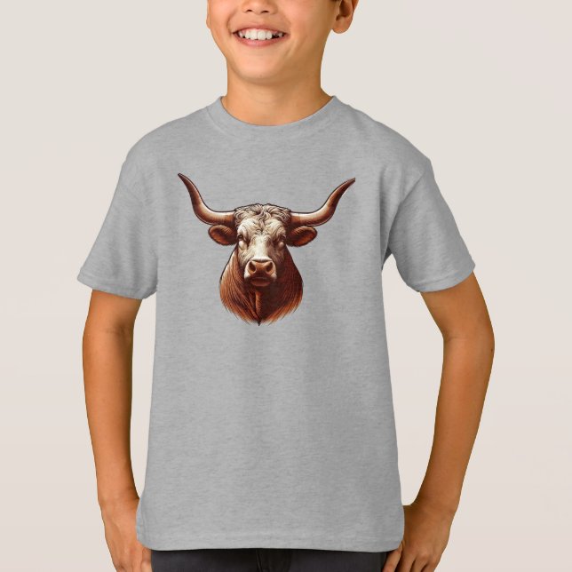 Texas Longhorn T Shirt (Framsida)