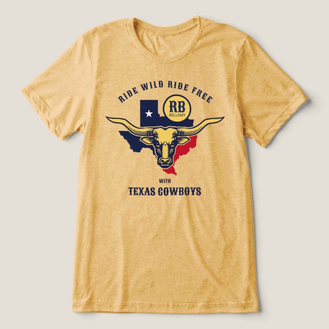 Texas Longhorn T Shirt (Design Framsida)