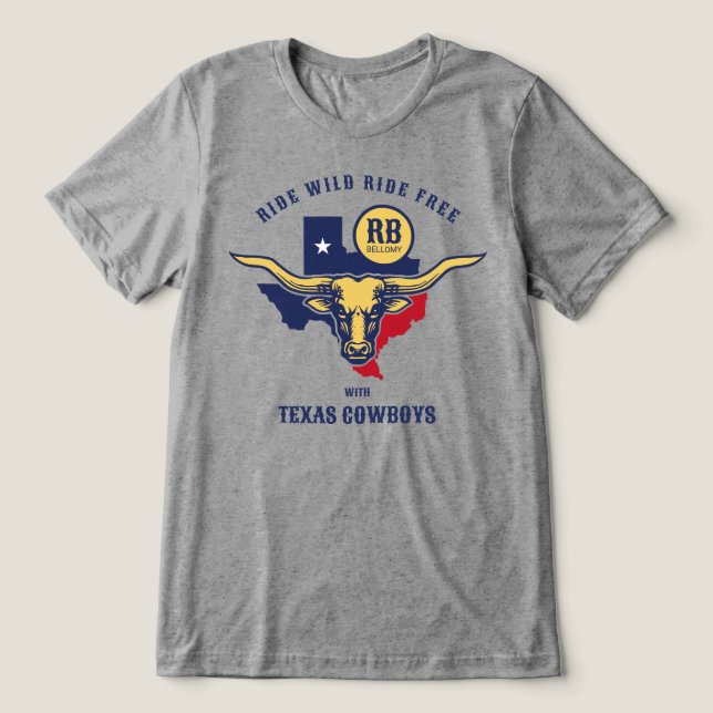 Texas Longhorn T Shirt (Design Framsida)