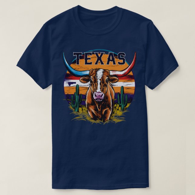 Texas Longhorn T Shirt Design TShirt (Design framsida)