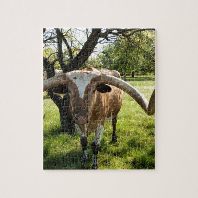 Texas Longhorntjur Pussel (Vertikal)
