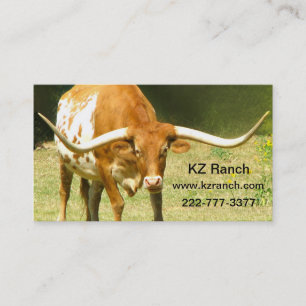 Texas Longhornvisitkort Visitkort