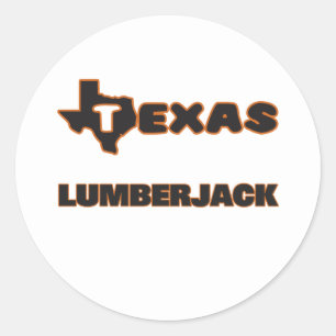 Texas Lumberjack Runt Klistermärke