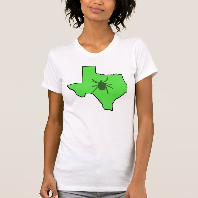 Texas Lyme Disease Awareness CowboyBoots Shirt Tee Shirt (Framsida)