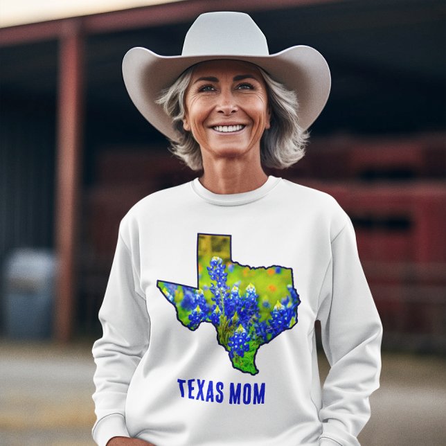 Texas Mamma Texas Bluebonnets Blommig  T Shirt (Skapare uppladdad)