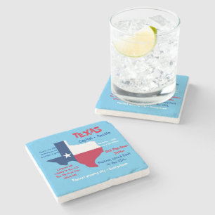 Texas Marble Stone Coaster Fantastiska Fakta Stenunderlägg