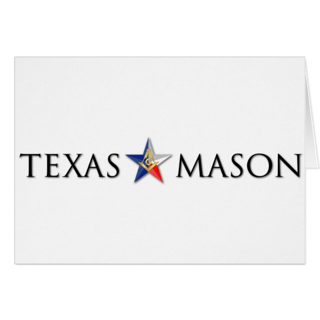 Texas Mason Hälsningskort (Framsidan Horizontal)