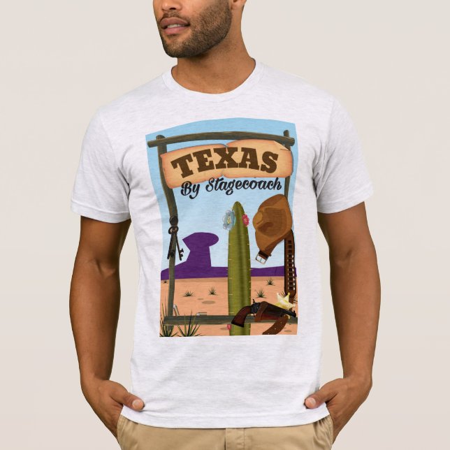 Texas med diligens t shirt (Framsida)
