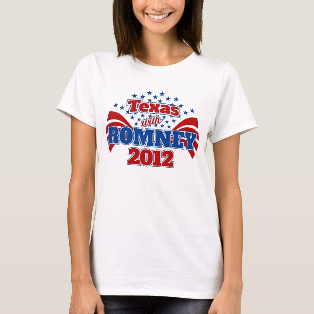 Texas med Romney 2012 Tee (Framsida)