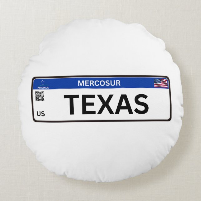 Texas Mercosur Rund Kudde (Framsidan)