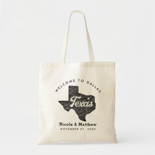 Texas Minimalist Bröllop Välkommen Tygkasse