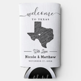 Texas Minimalist Texan Karta Bröllop Välkommen