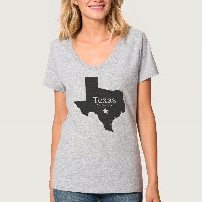 Texas - mitt hem- land - skjorta t shirt (Framsida)