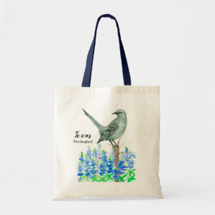 Texas Mockingbird Bluebonnets Tygkasse