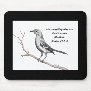 Texas Mockingbird Inspirational Mousepad Musmatta